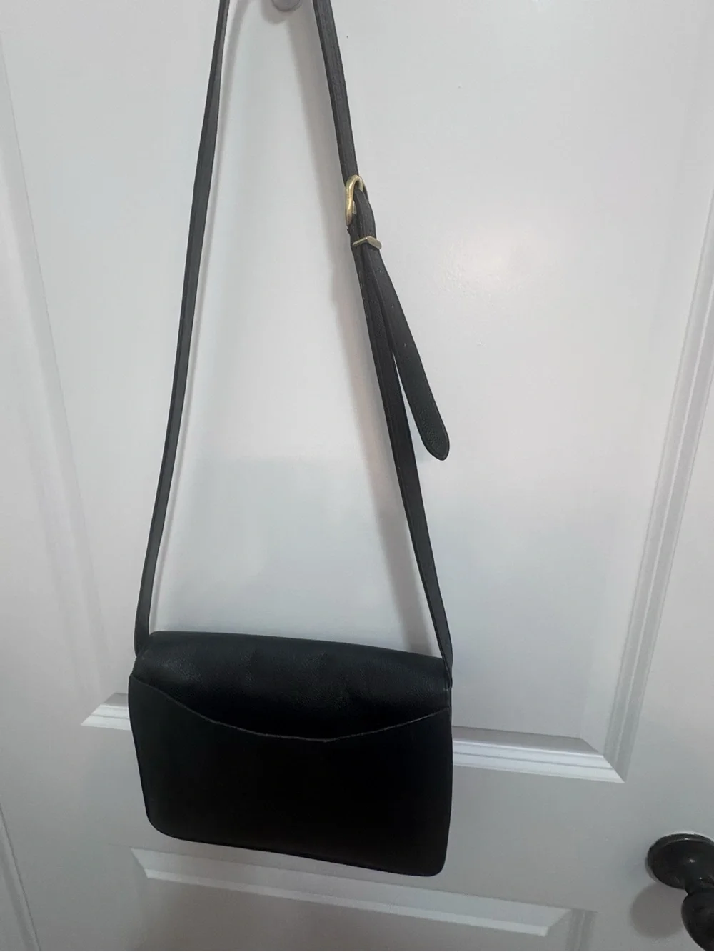 Coach Blue Leather Crossbody with Gold Hardware